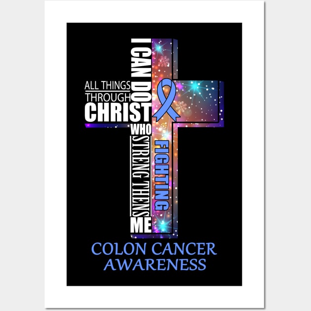 Colon cancer Awaneress Support Colon cancer Christmas Gifts Wall Art by ThePassion99